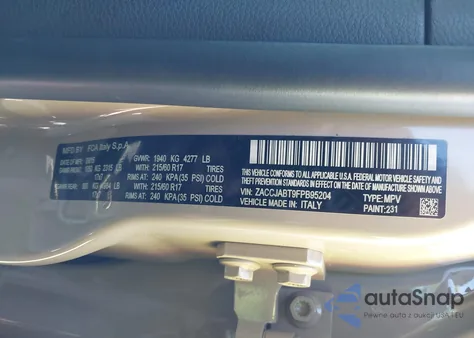 2015 Jeep Renegade Latitude z USA, uszkodzony, nr VIN ZACCJABT9FPB95204